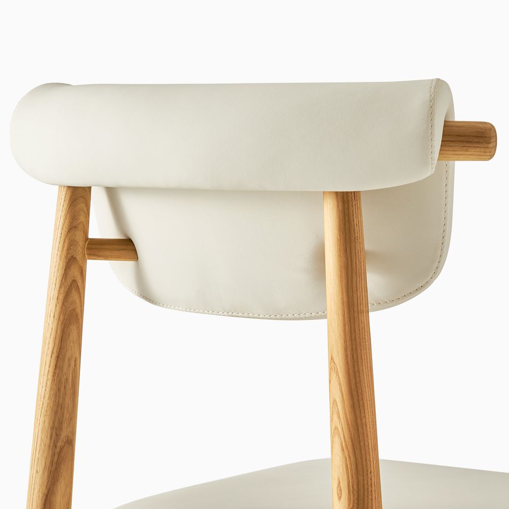 White Dining Chair Upholstered Back