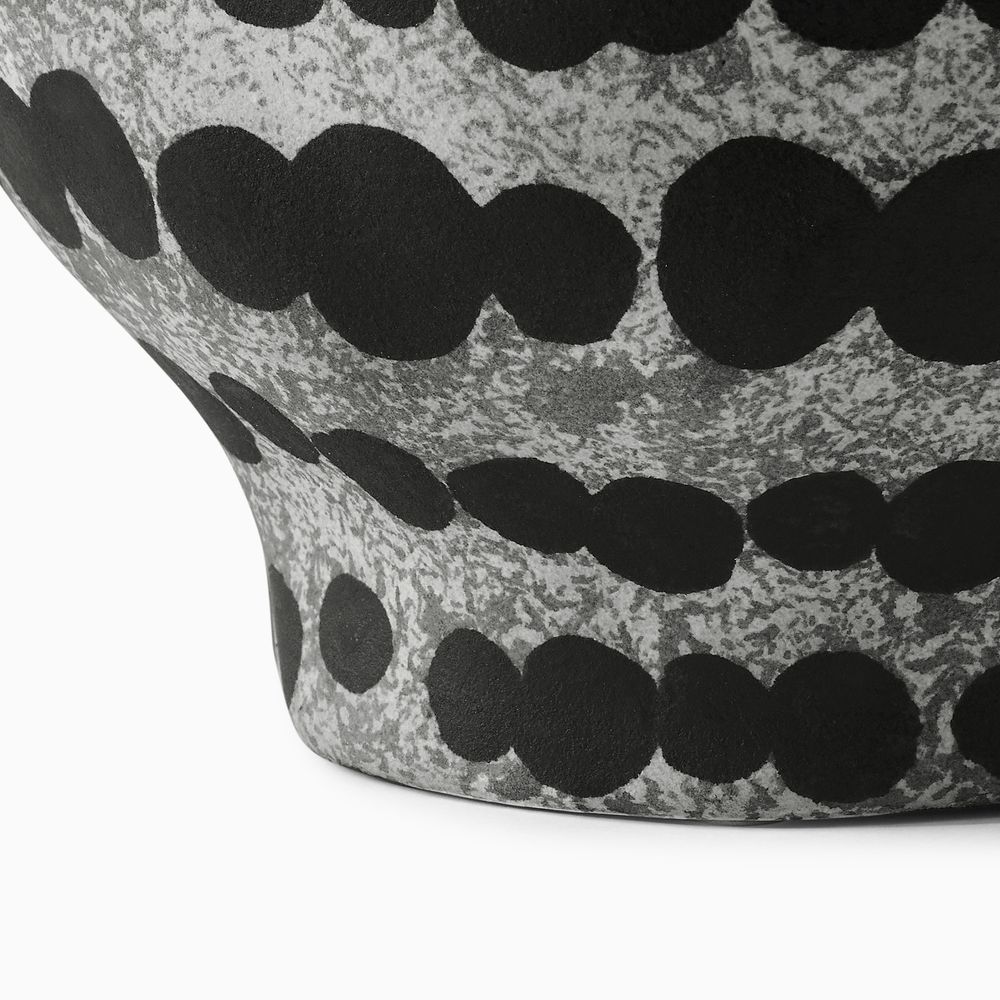 12 inch high ceramic vase light gray