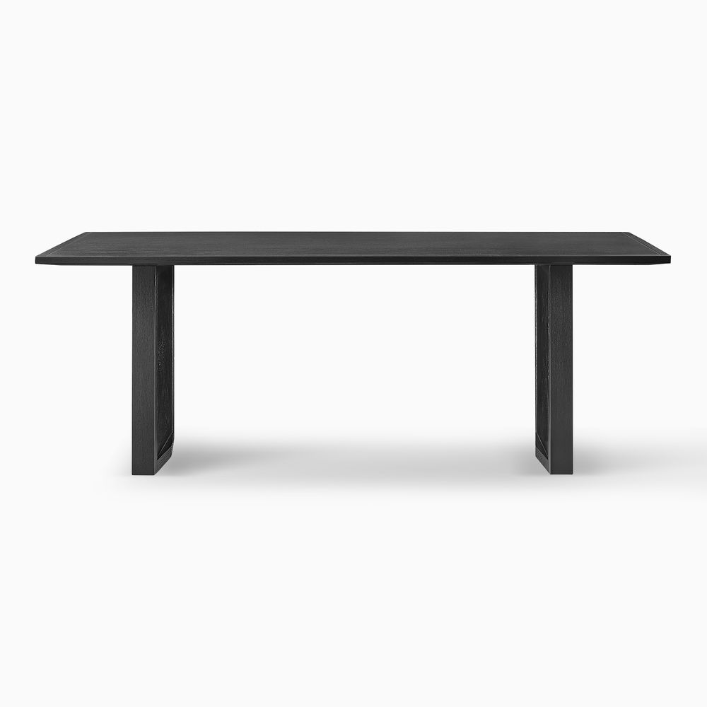 84" Black Rectangular Dining Table