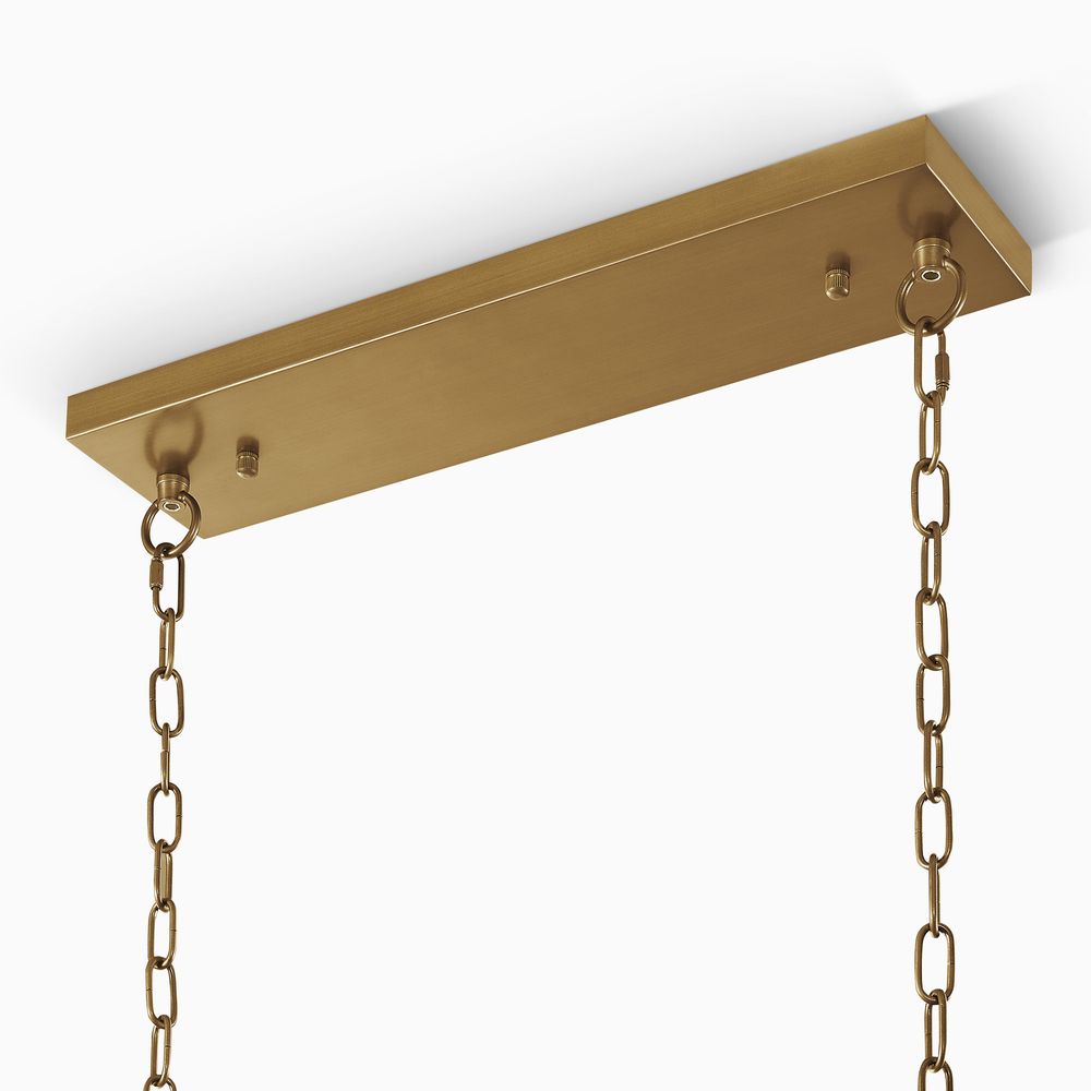 43 inch rectangle waterfall crystal chandelier