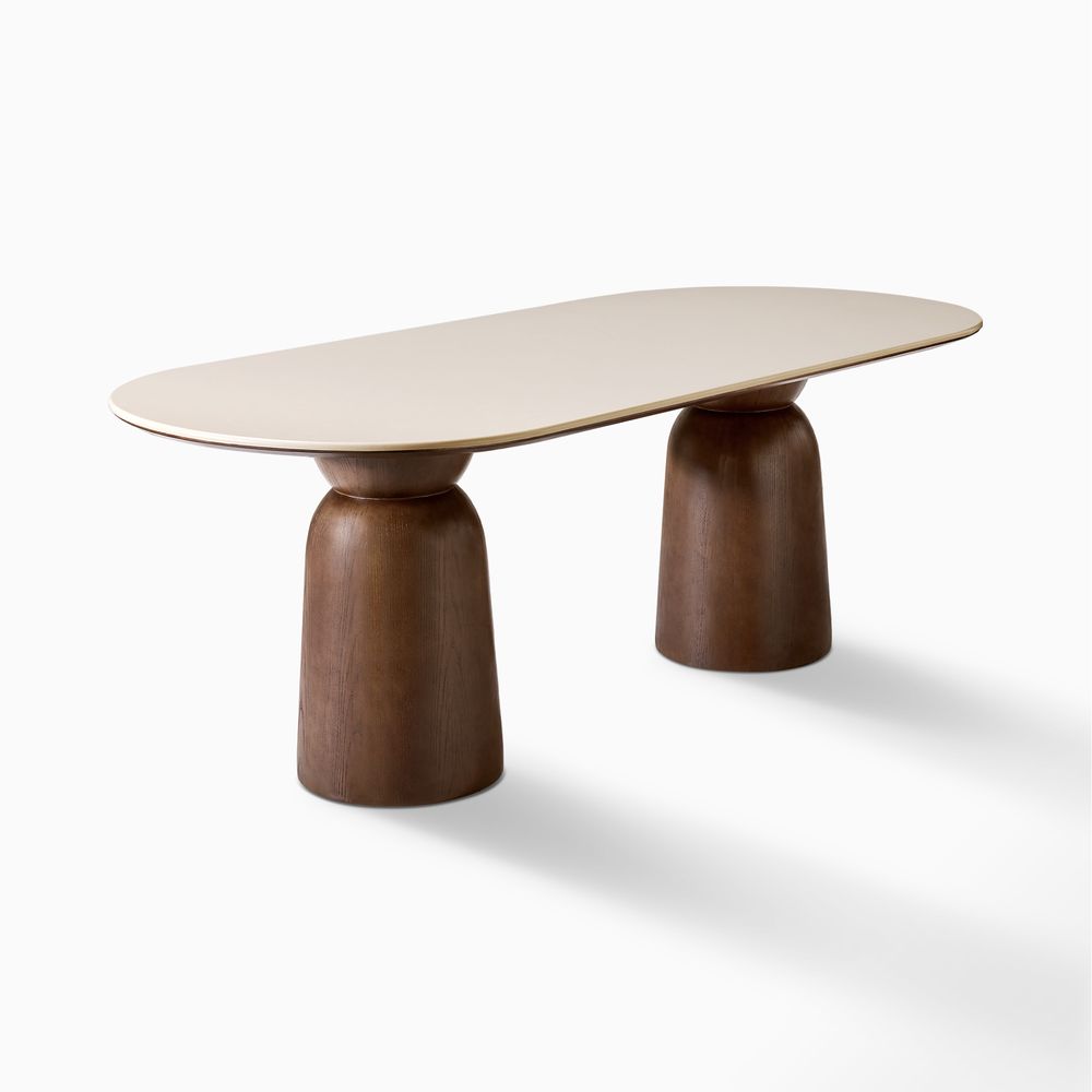 84" Oval Dining Table with Resin Base