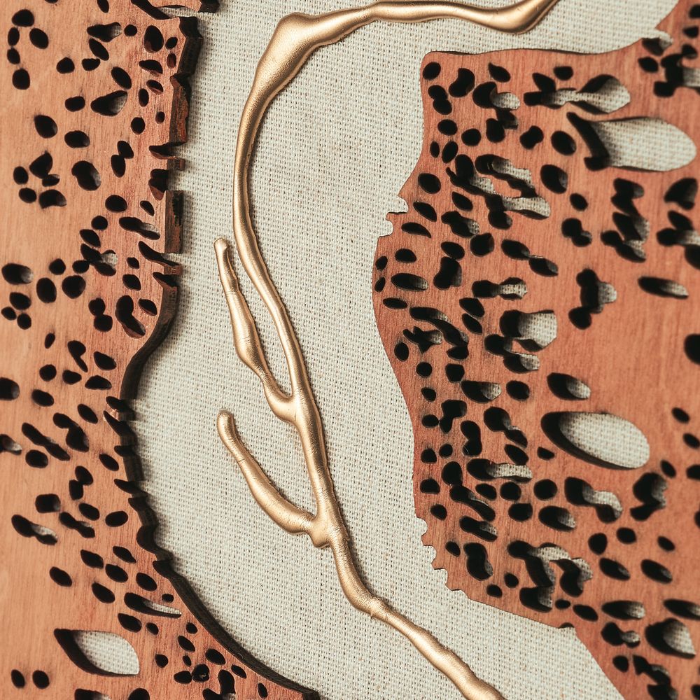 carved wall art with solid wooden frame