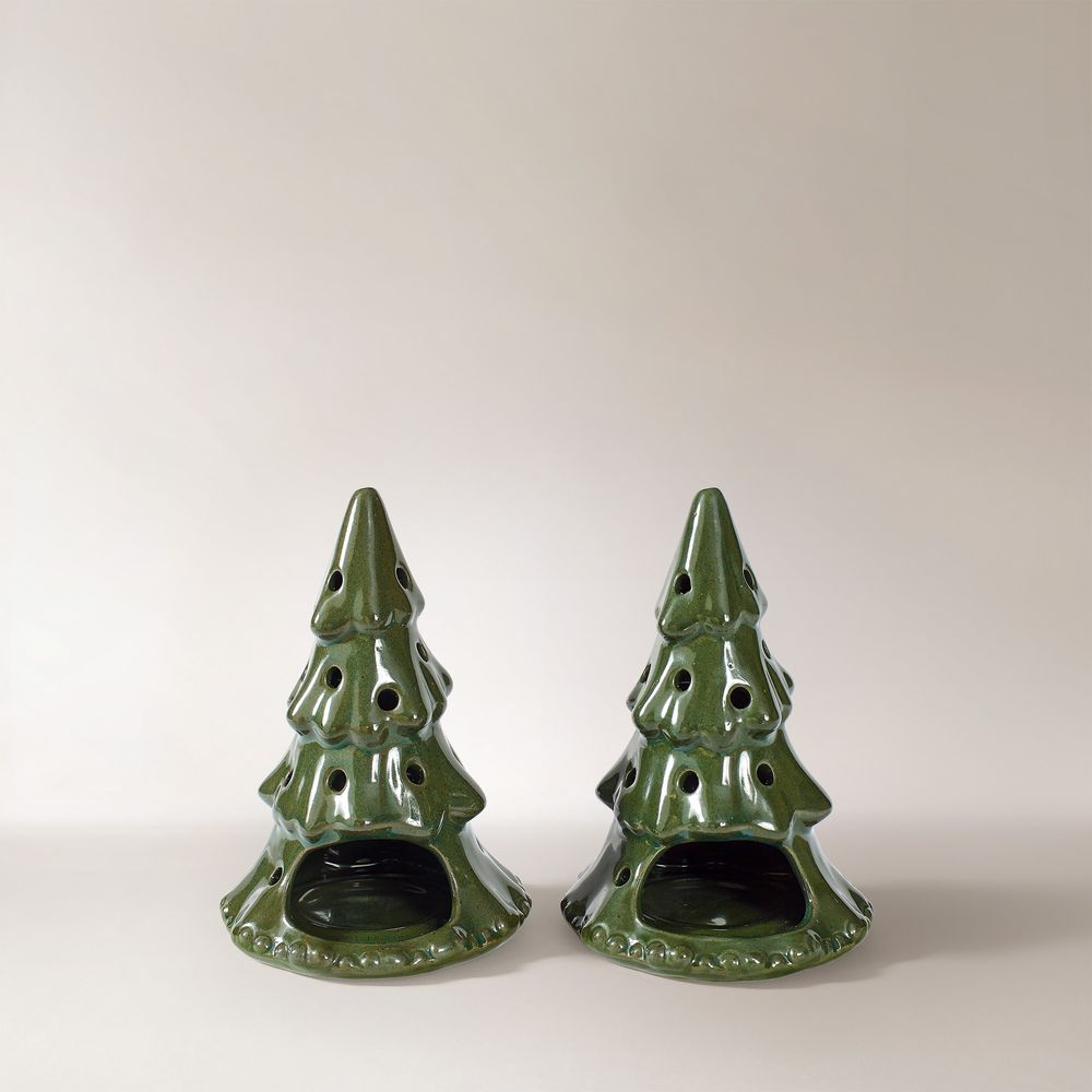 5 inch Christmas Candleholder Set of 2