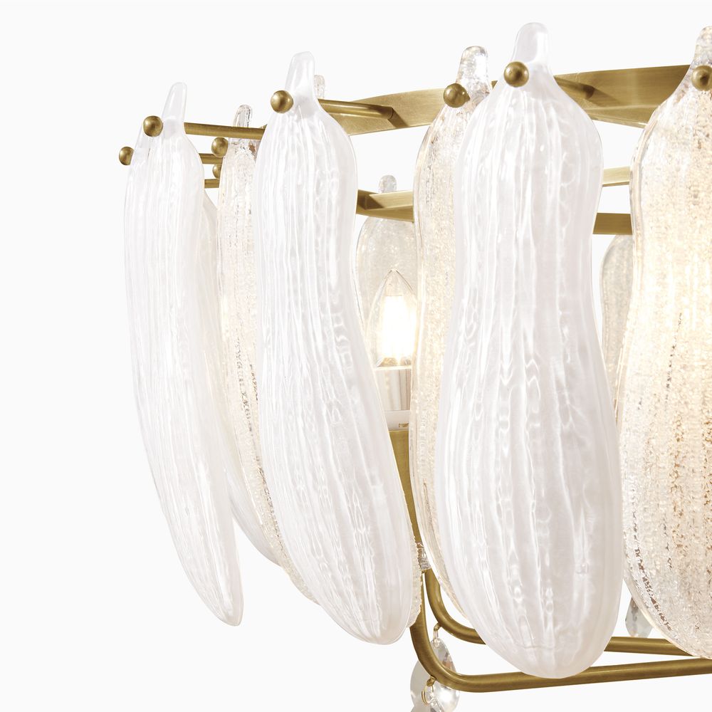 30 inch cascading chandelier with crystal pendant