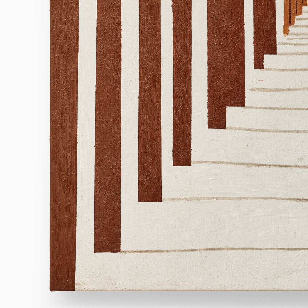 Receding Hand Painted Wall Art three-dimensional illusion