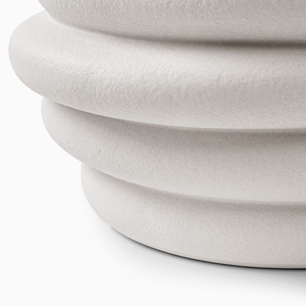 white matte ceramic vase