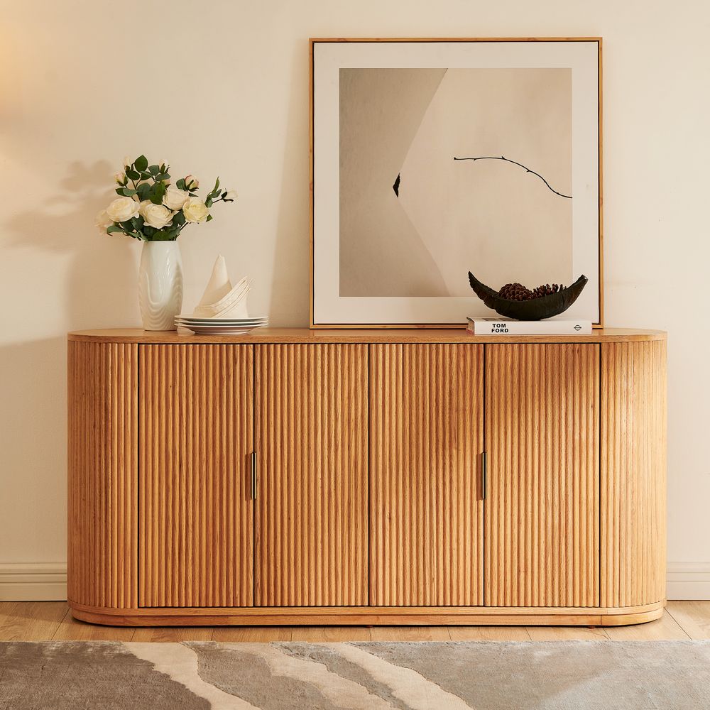 natural solid wood sideboard