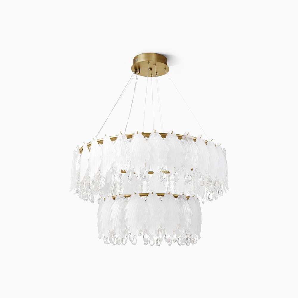 31 inch chandelier height adjustable with crystal pendant