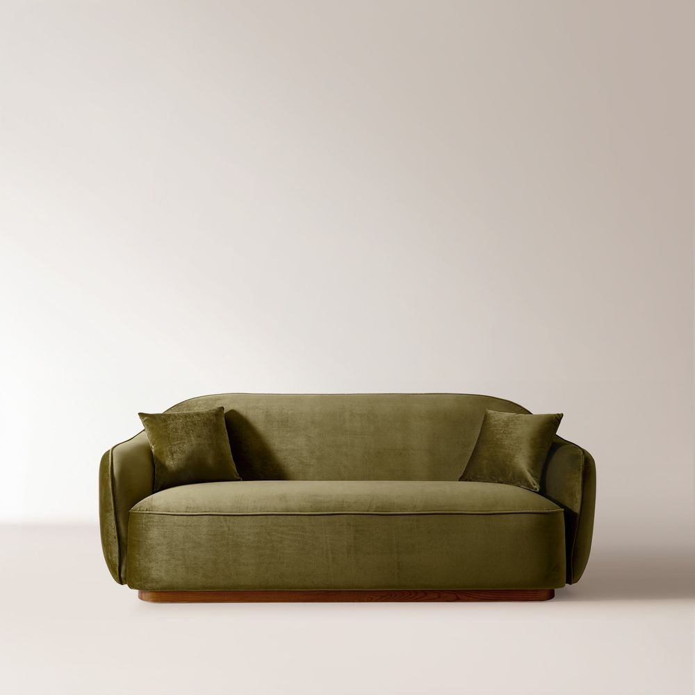 Velvet loveseat sofa 