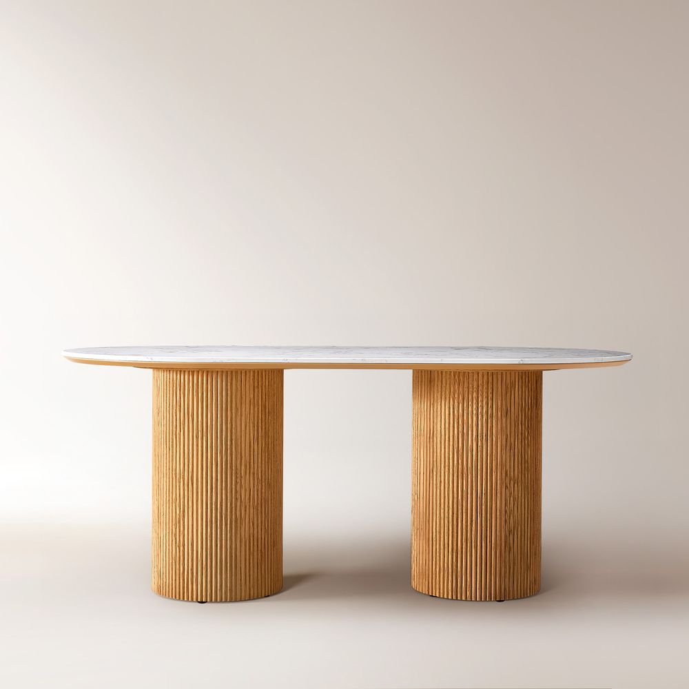 72 Inch Modern Oval Dining Table