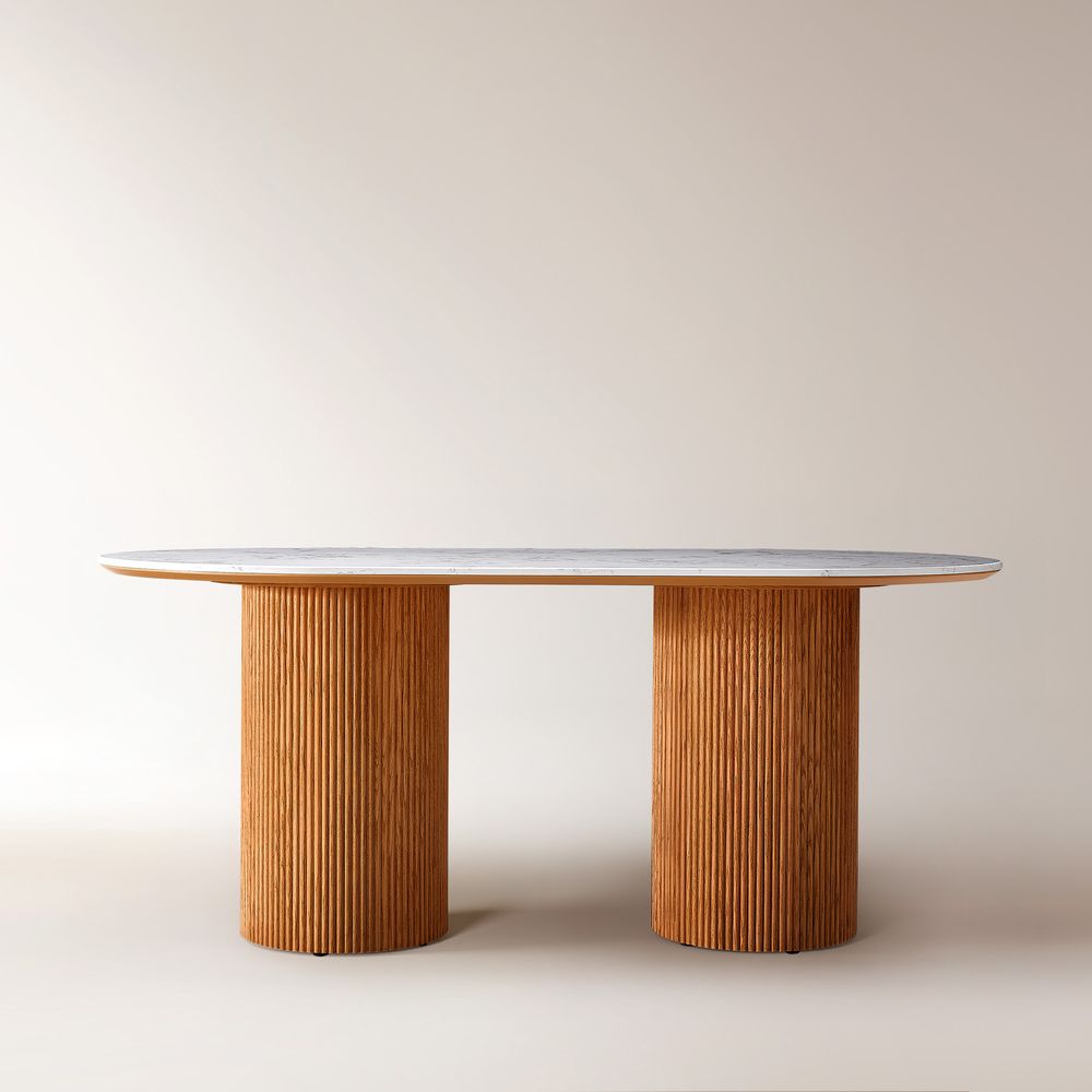 modern oval dining table