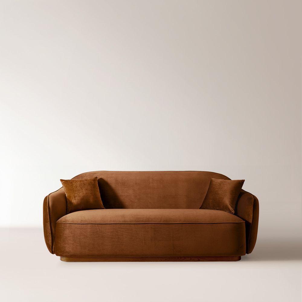 Velvet loveseat sofa 