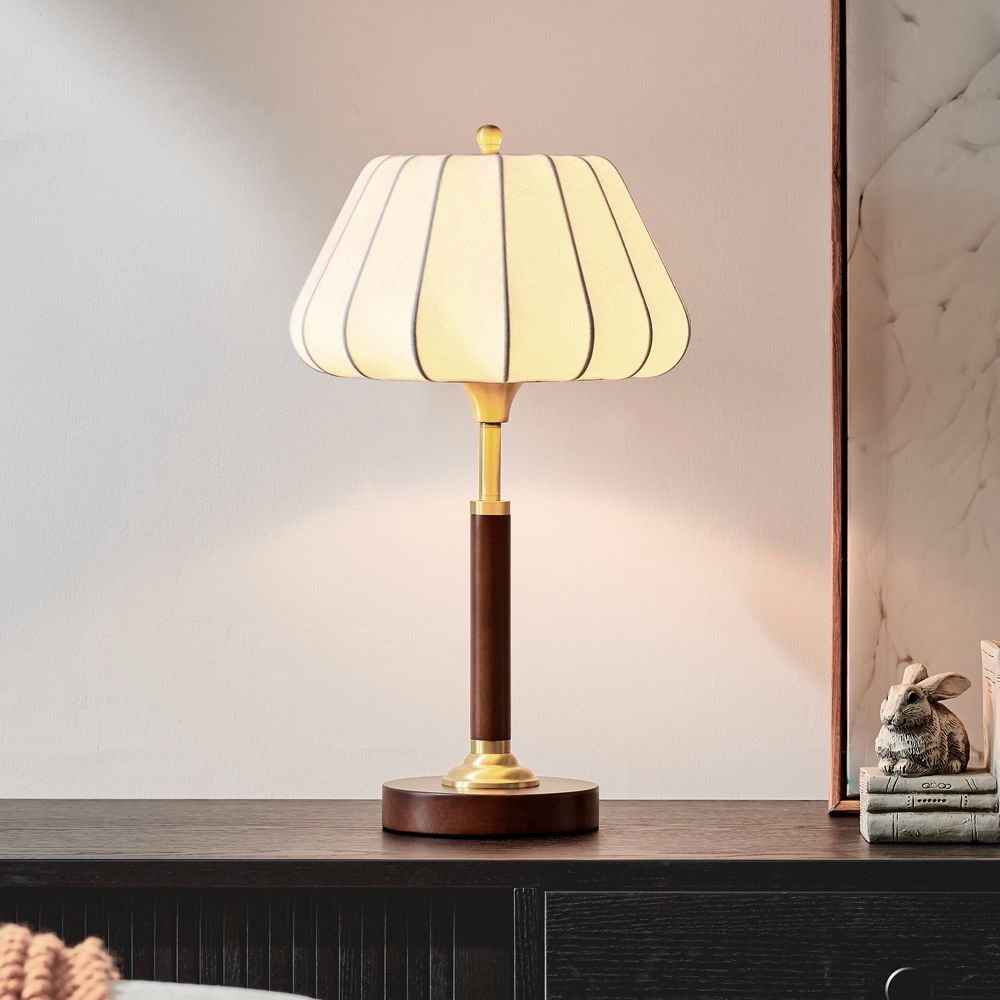 20 inch solid wooden table lamp