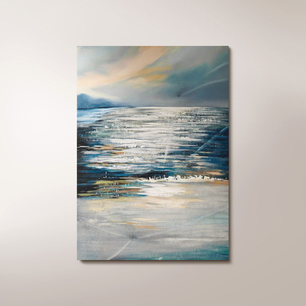 frameless hand painted wall art