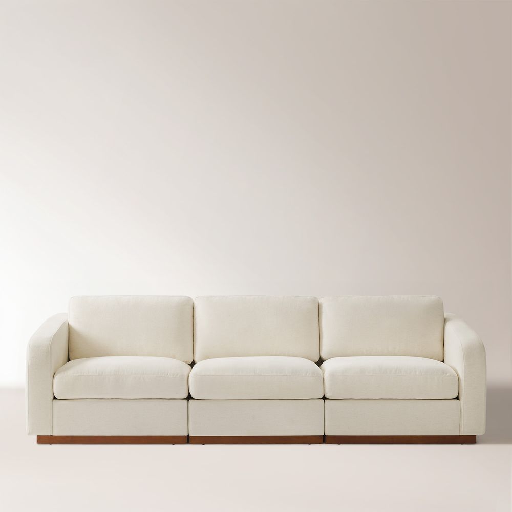 white 3 seater sectional sofa