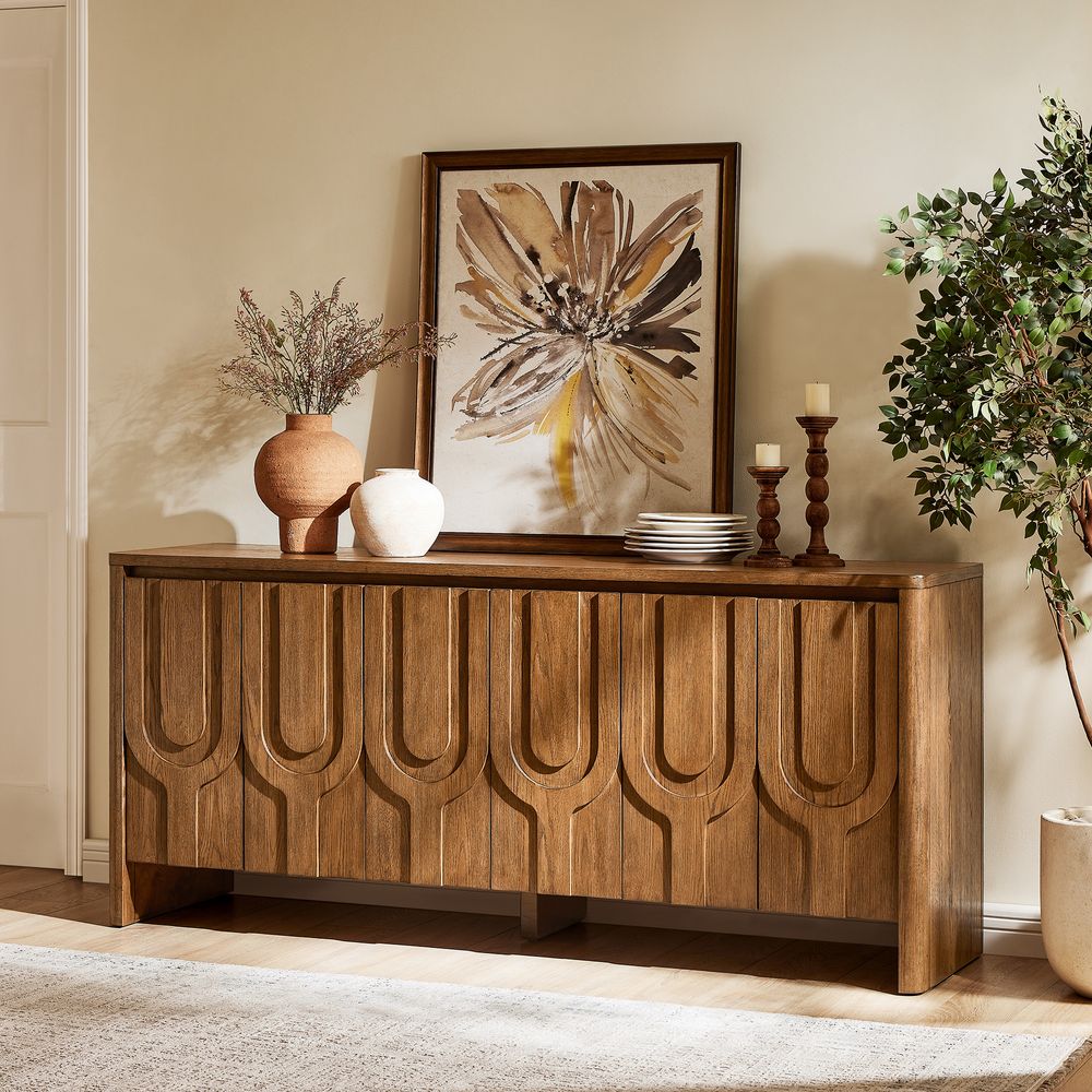 71 wood sideboard for 6 doors