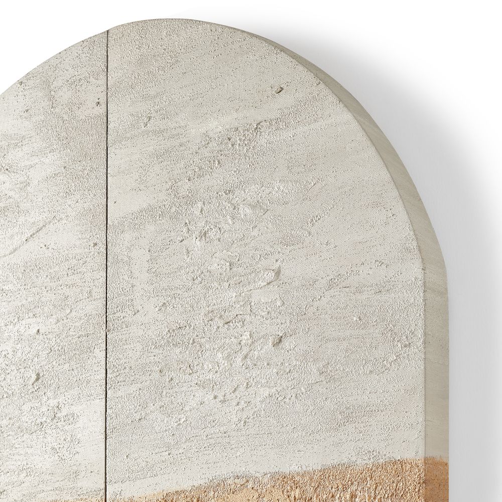 thick texture arched diptych hand painted wall art