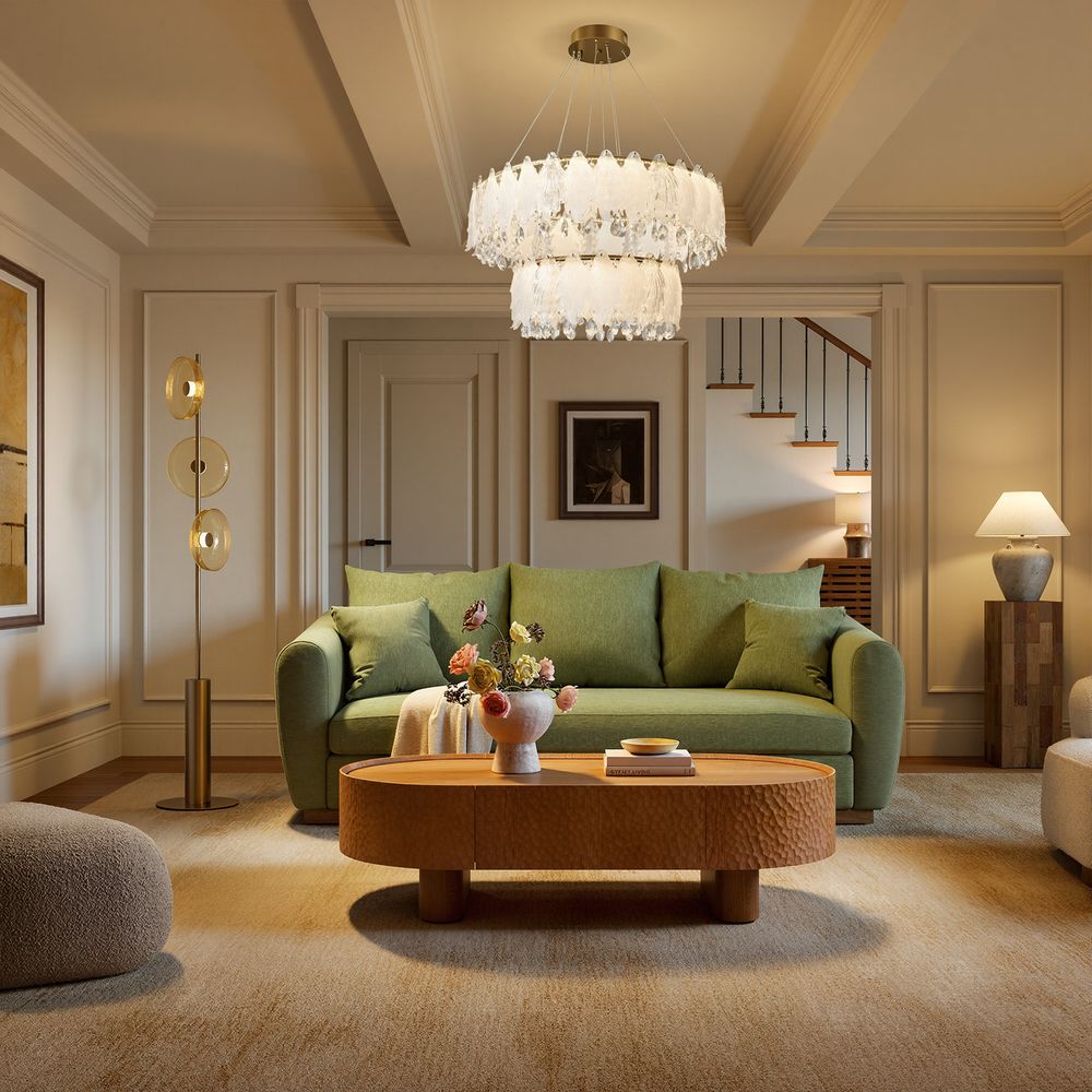 31 inch chandelier height adjustable with crystal pendant