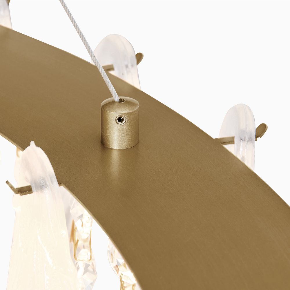 31 inch chandelier height adjustable with crystal pendant