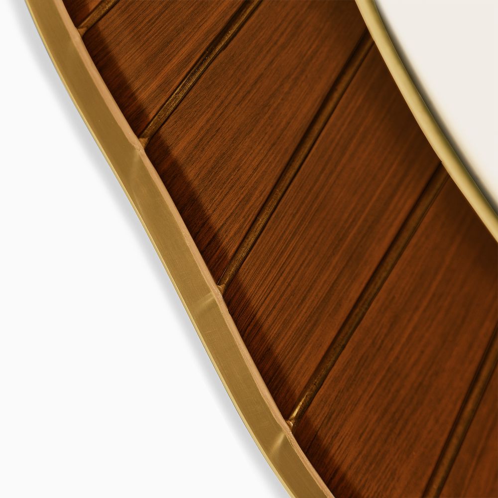 Sunburst Wooden Frame Wall Mirror