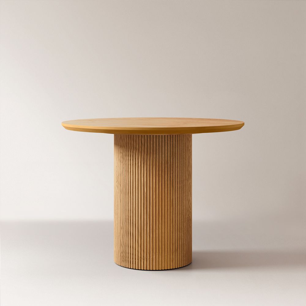 39" Natural Round Small Dining Table