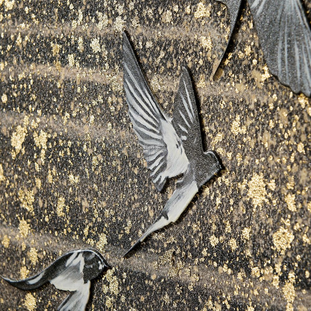 Swallows Hand Carved Relief