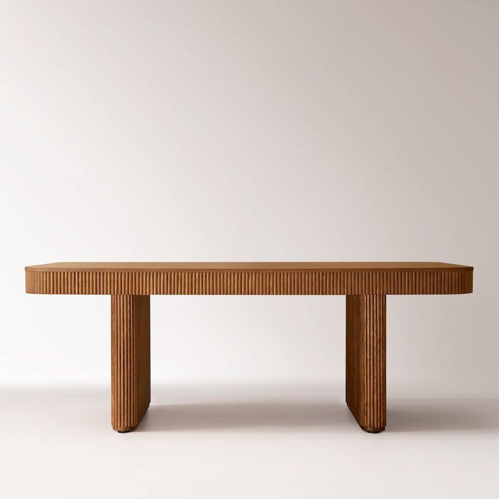 Marisol 78" Oak Dining Table for 6