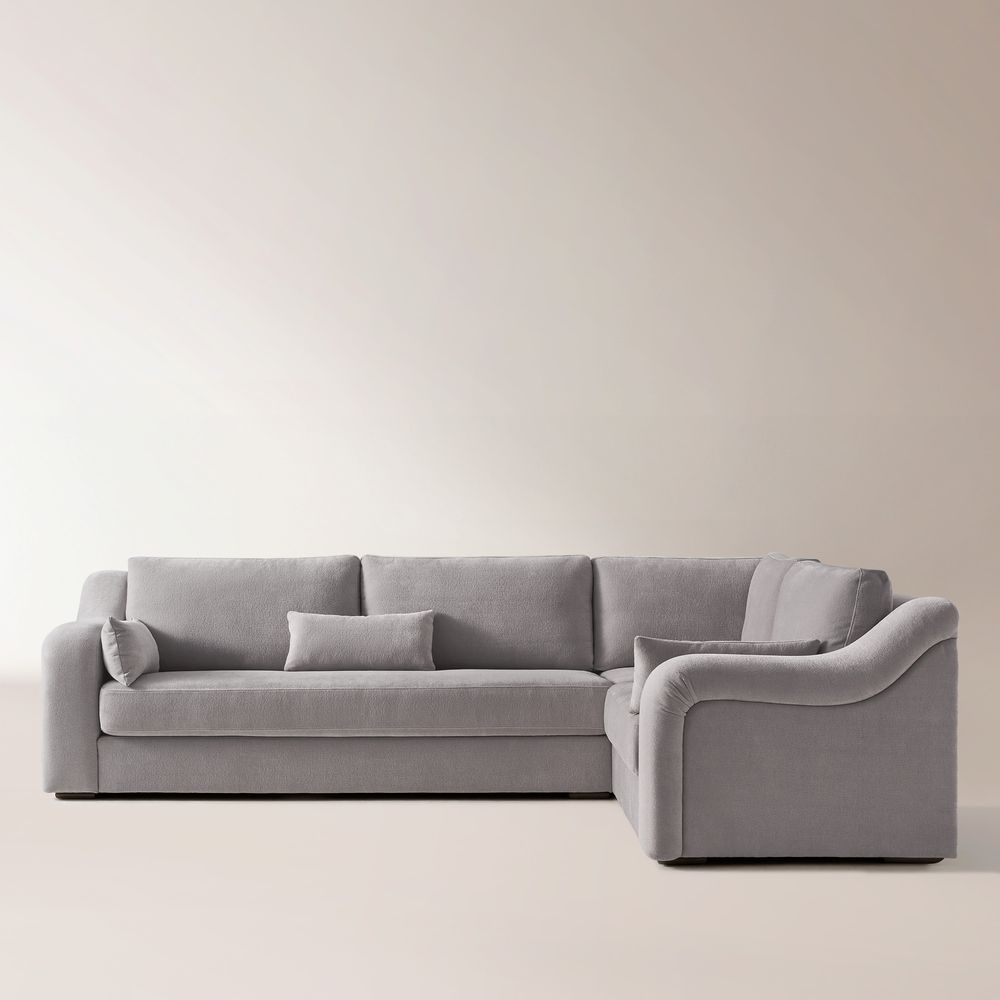 Gray L-shape sectional sofa