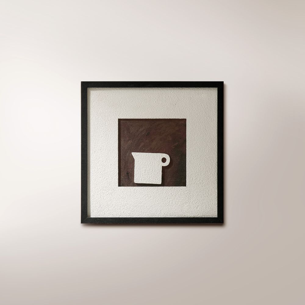 hand painted textured wall art