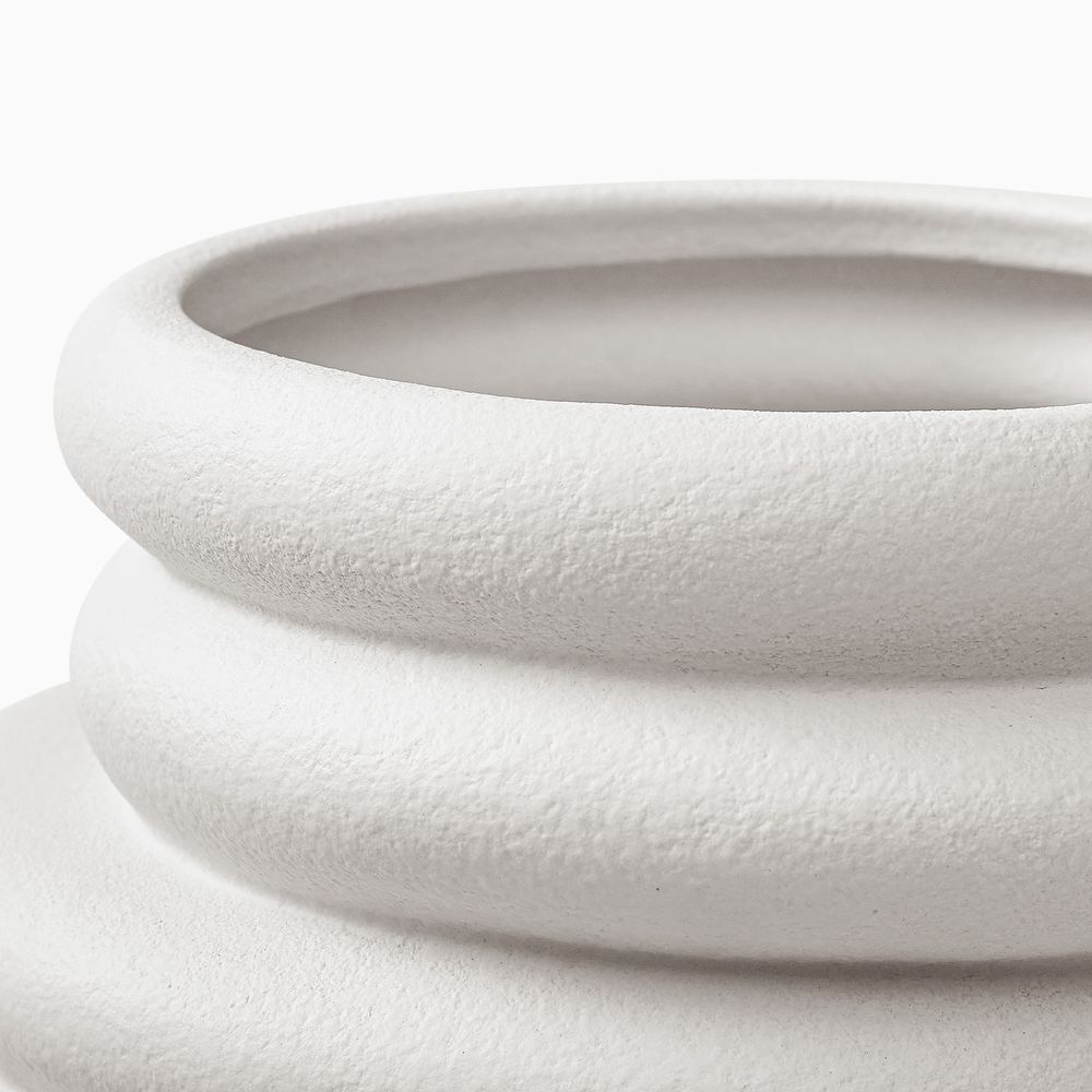 white matte ceramic vase