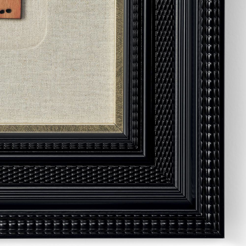 carved wall art with solid wooden frame