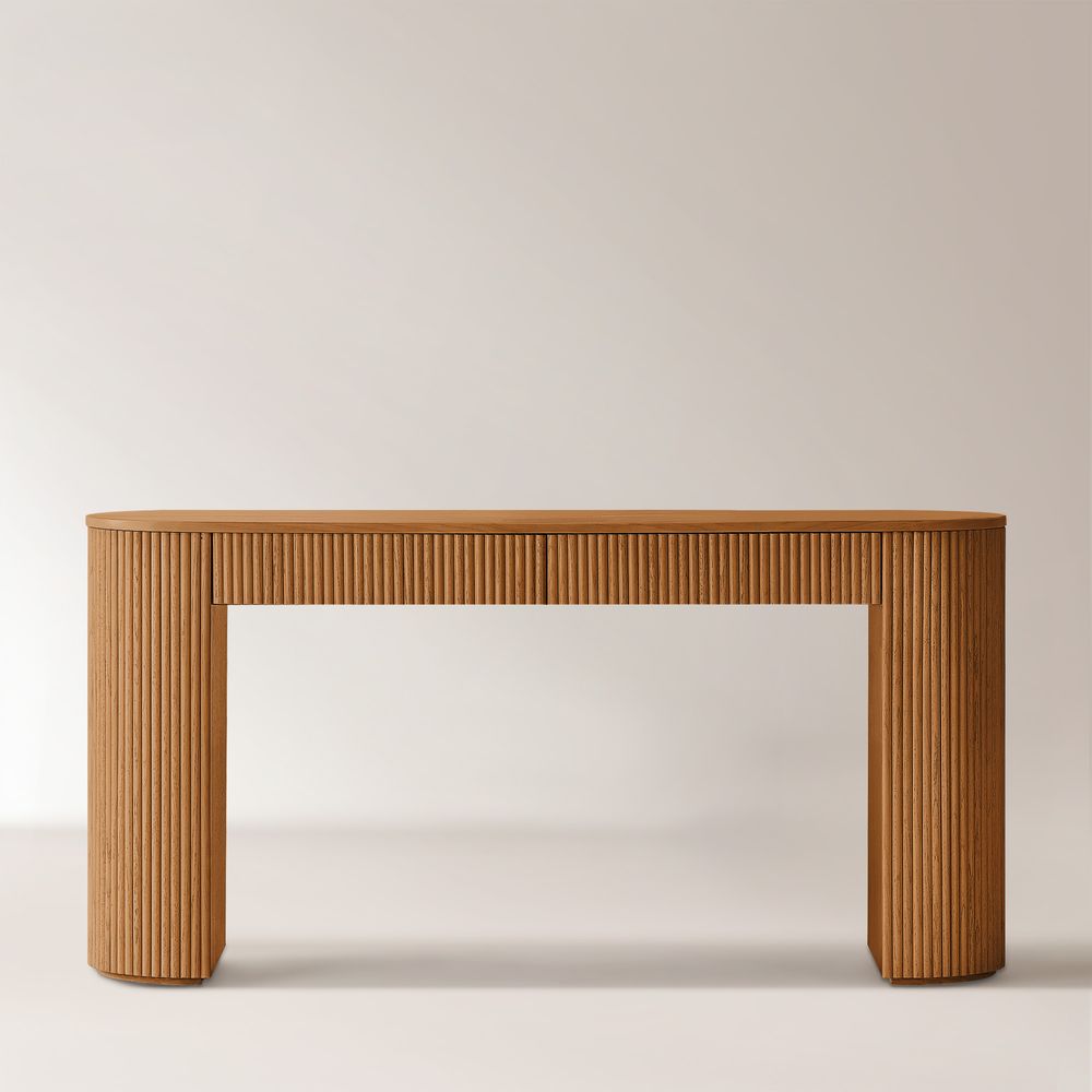 60 inch fluted console table