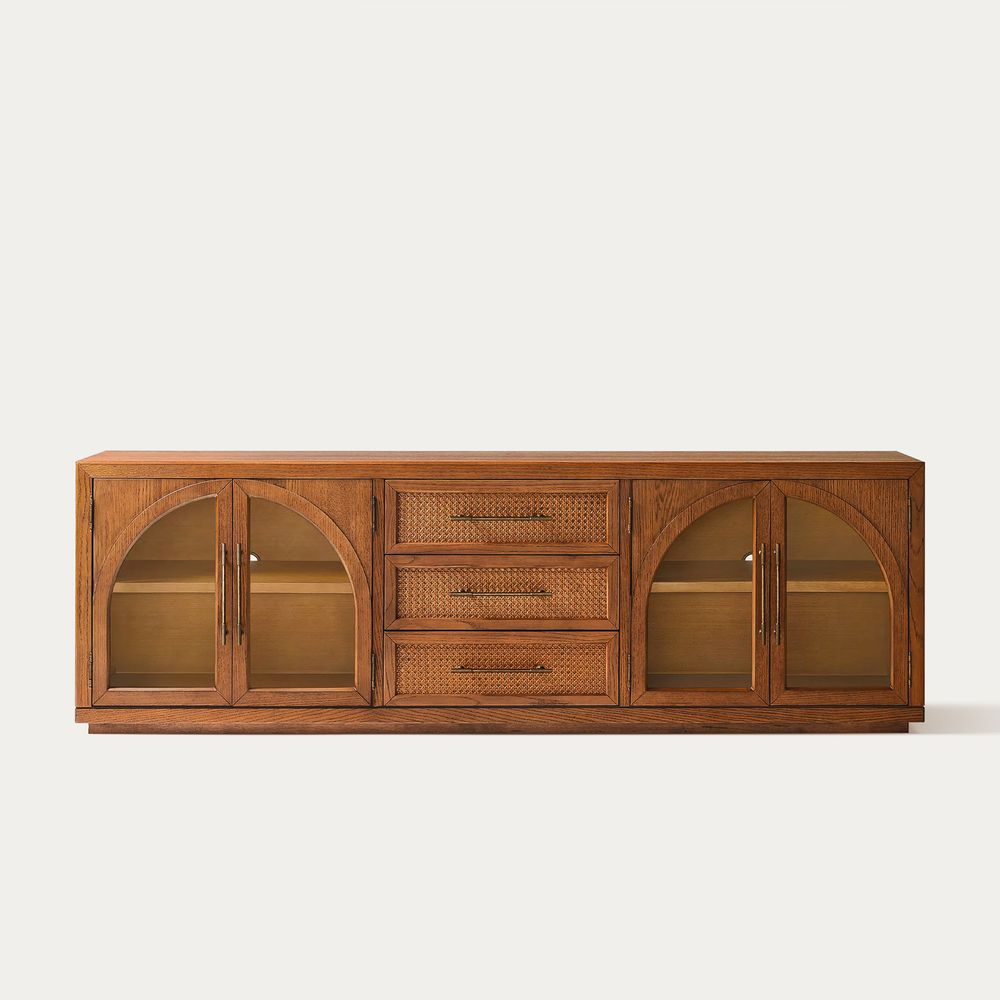 Brown Oak TV Stand