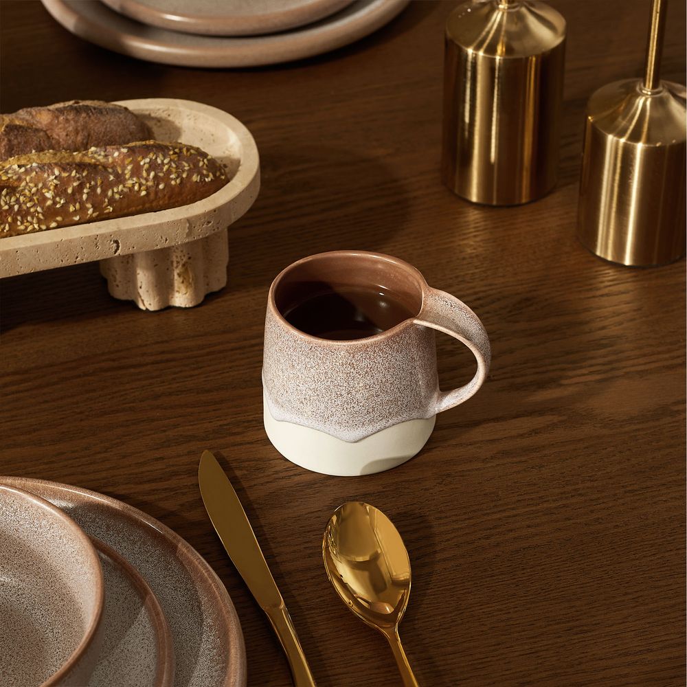 speckled taupe ceramic mug sets