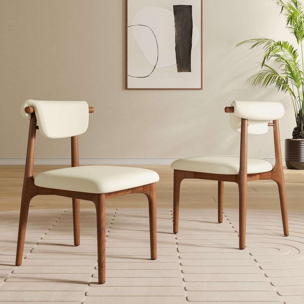 Brown Solid Wood Dining Chairs
