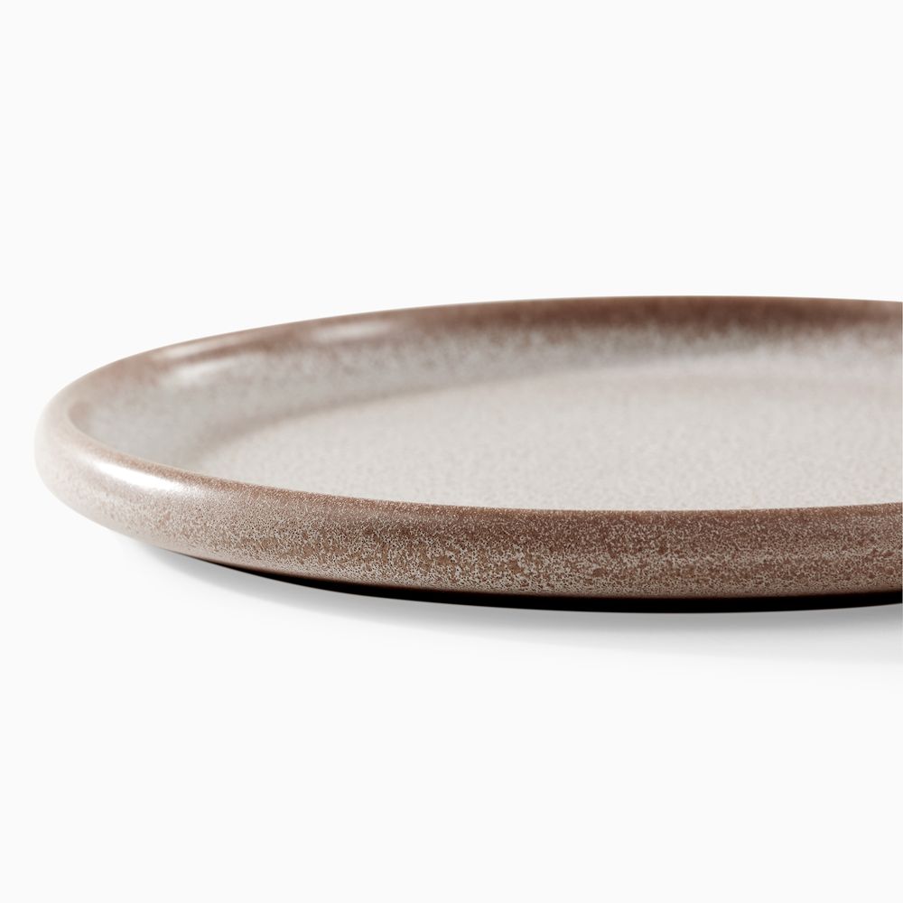 speckled taupe ceramic salad plate sets