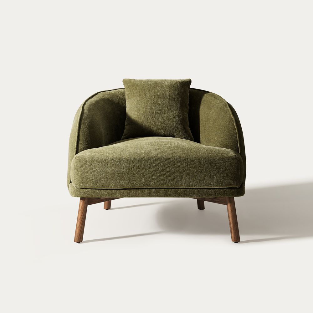 Green accent chair