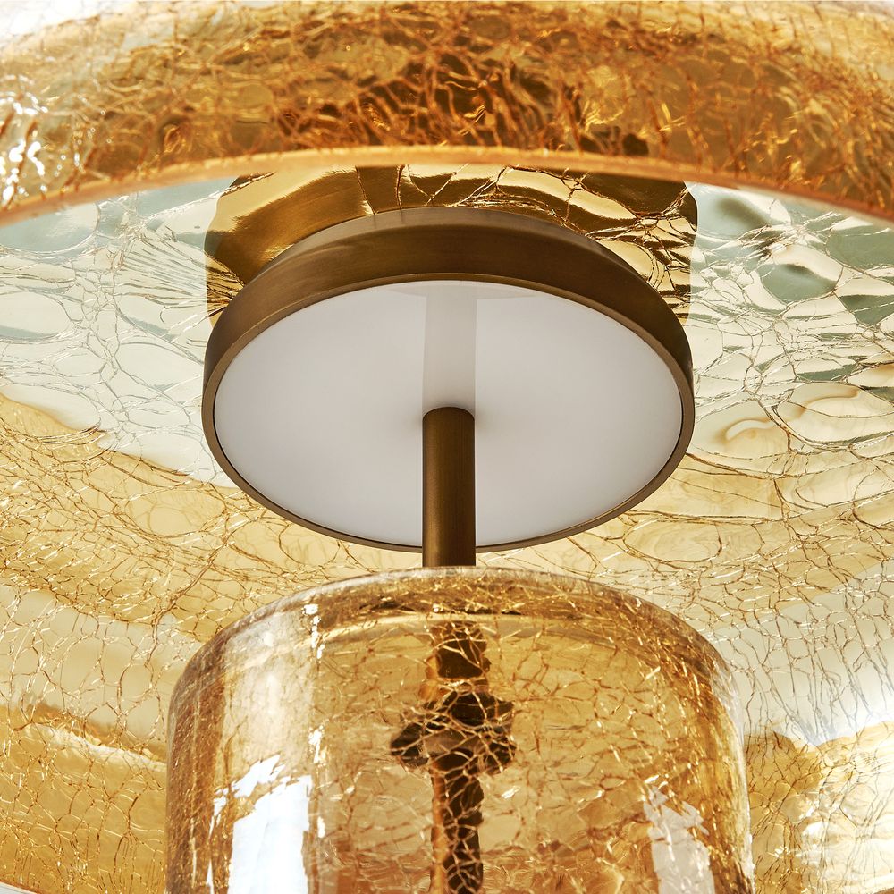 crackle glass table lamp