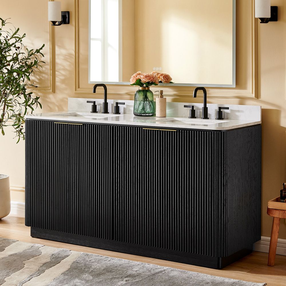 63 inch double bathroom vanity with sink