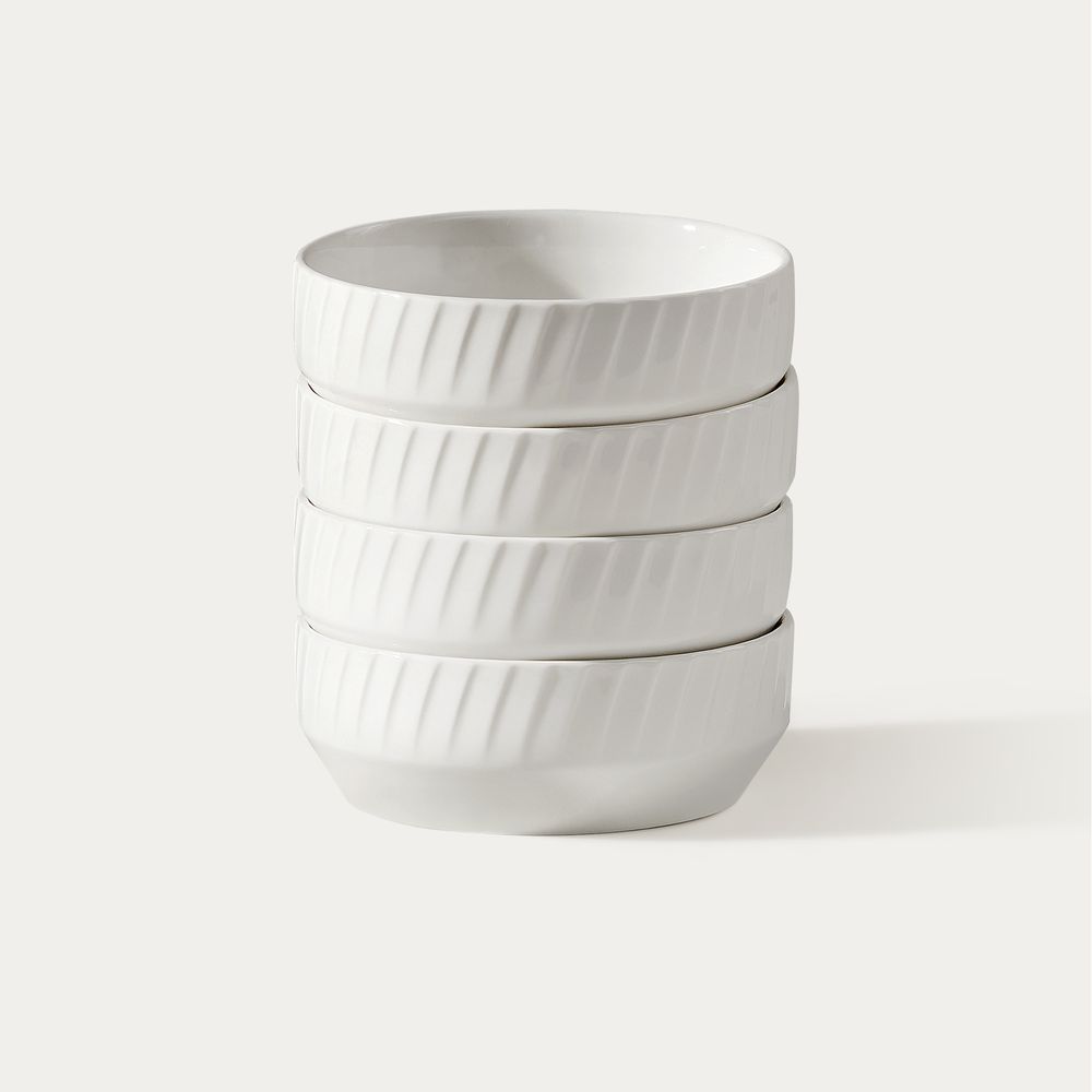 textured white ceramic bowl sets