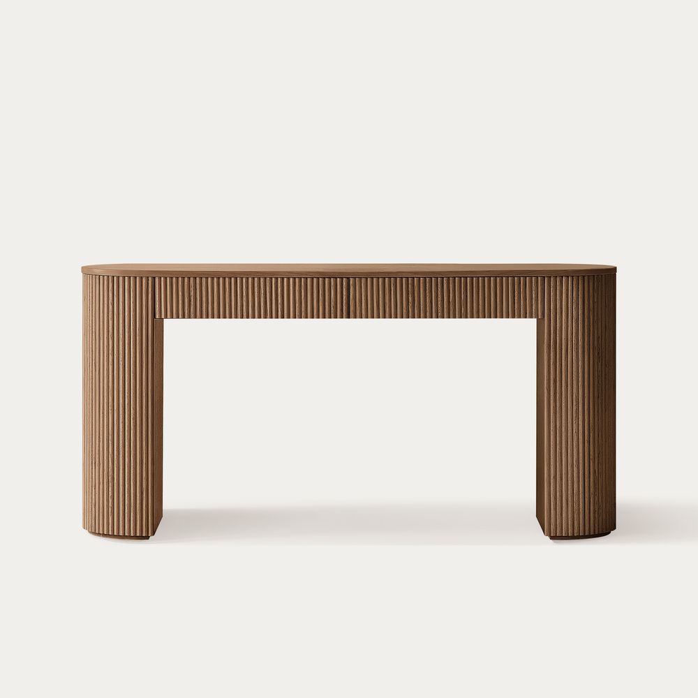 60 inch fluted console table