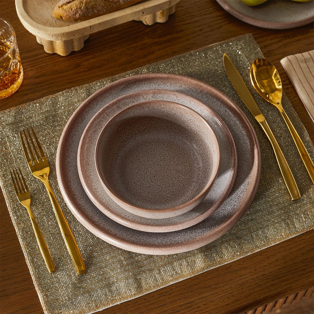 speckled taupe ceramic dinner plate sets