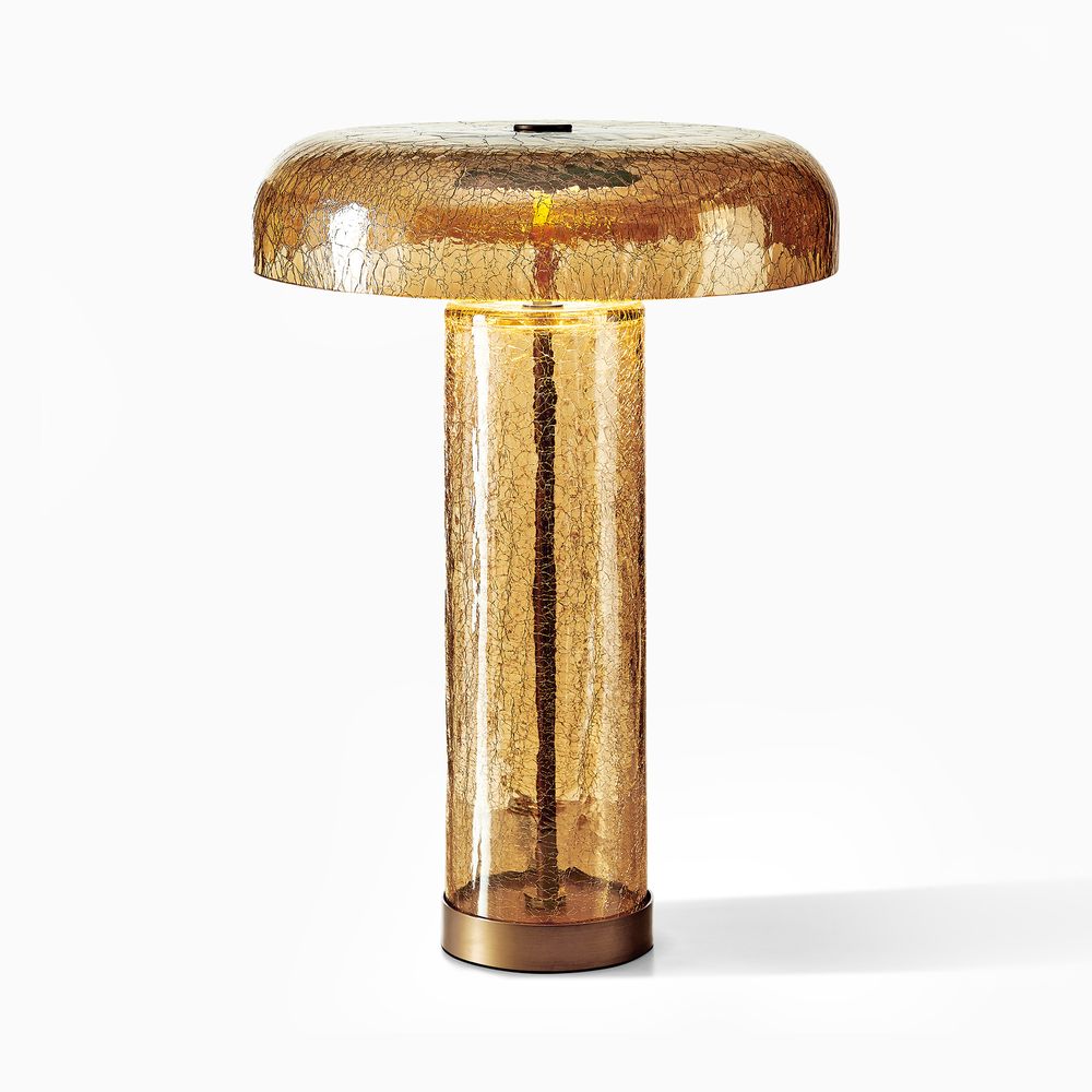 crackle glass table lamp