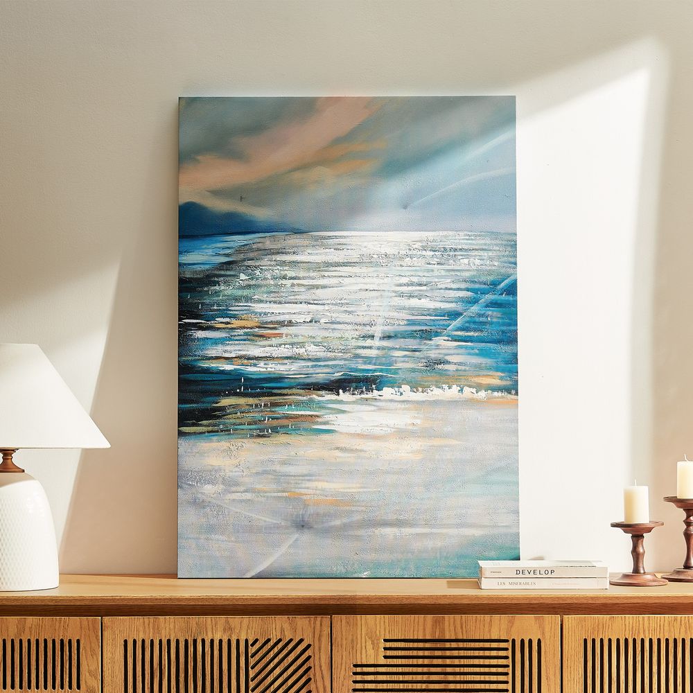 frameless hand painted wall art