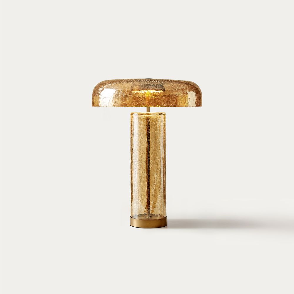 crackle glass table lamp