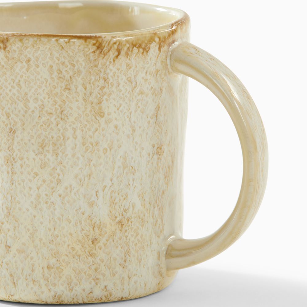 creamy beige glazed ceramic mug sets