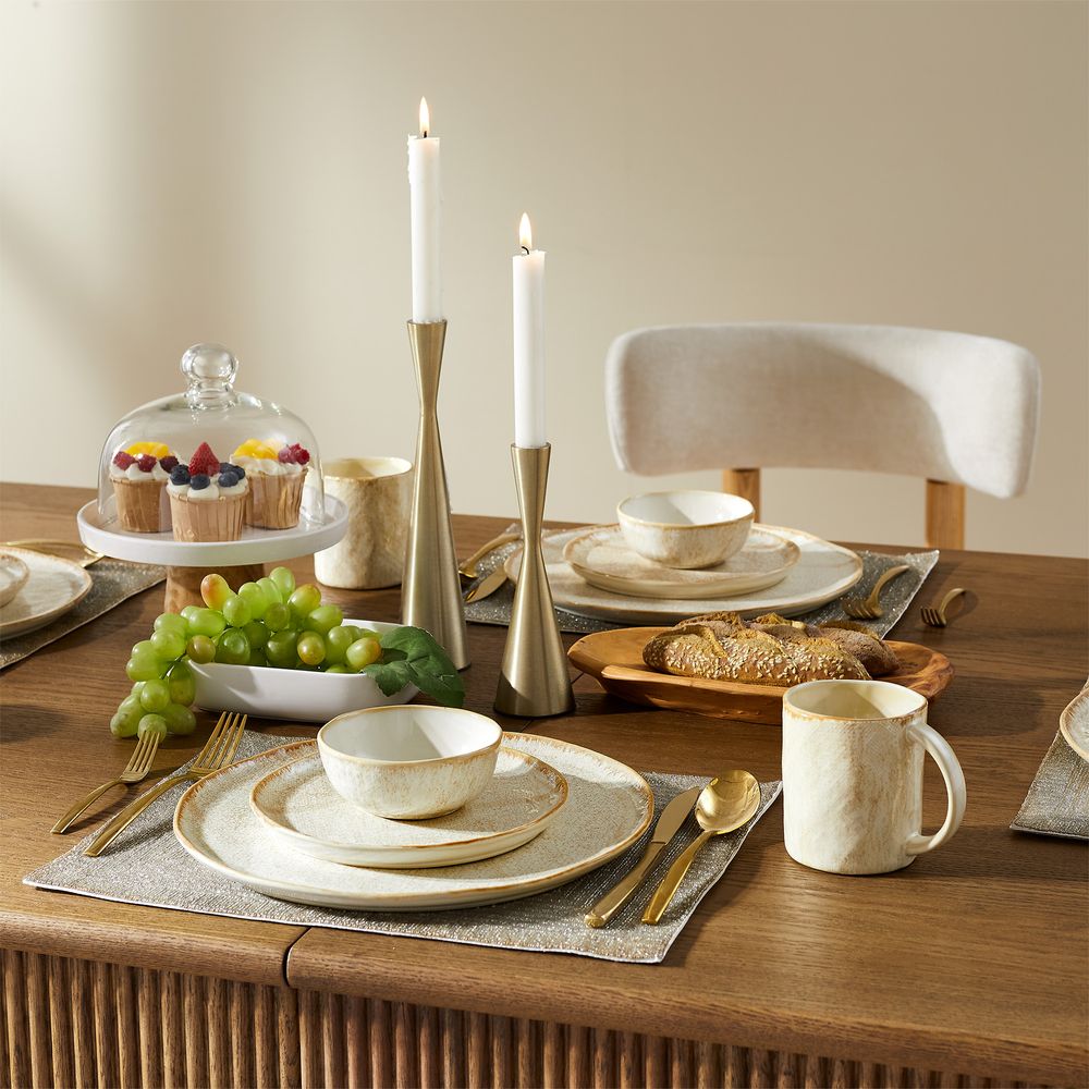 Creamy Beige glazed ceramic dinnerware sets