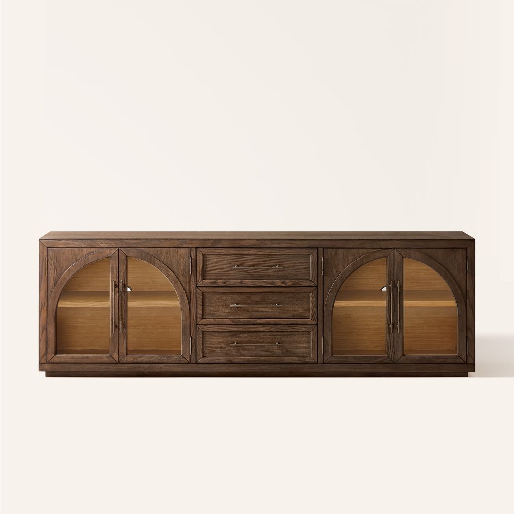 Dark Brown Oak TV Stand