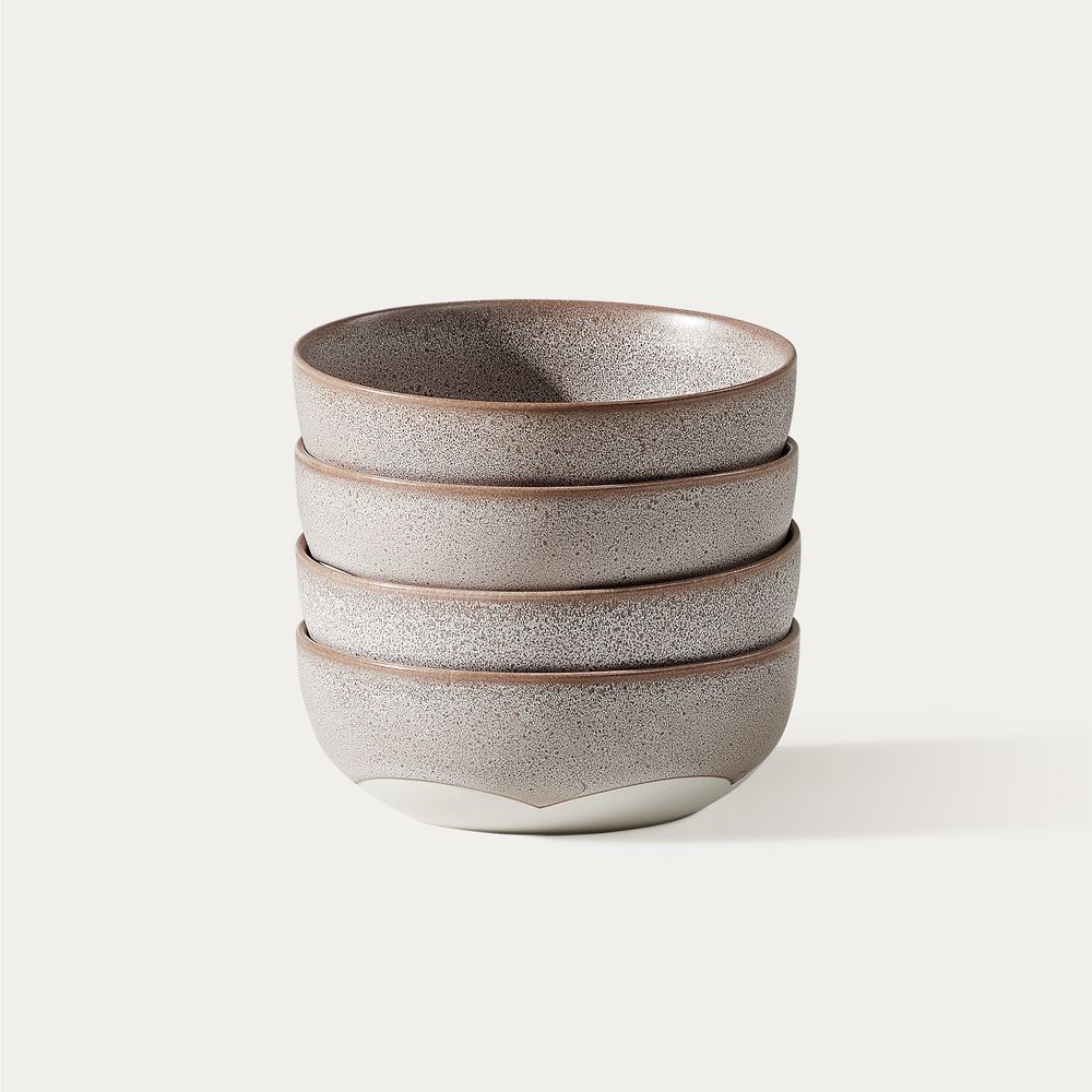 speckled taupe ceramic bowl sets