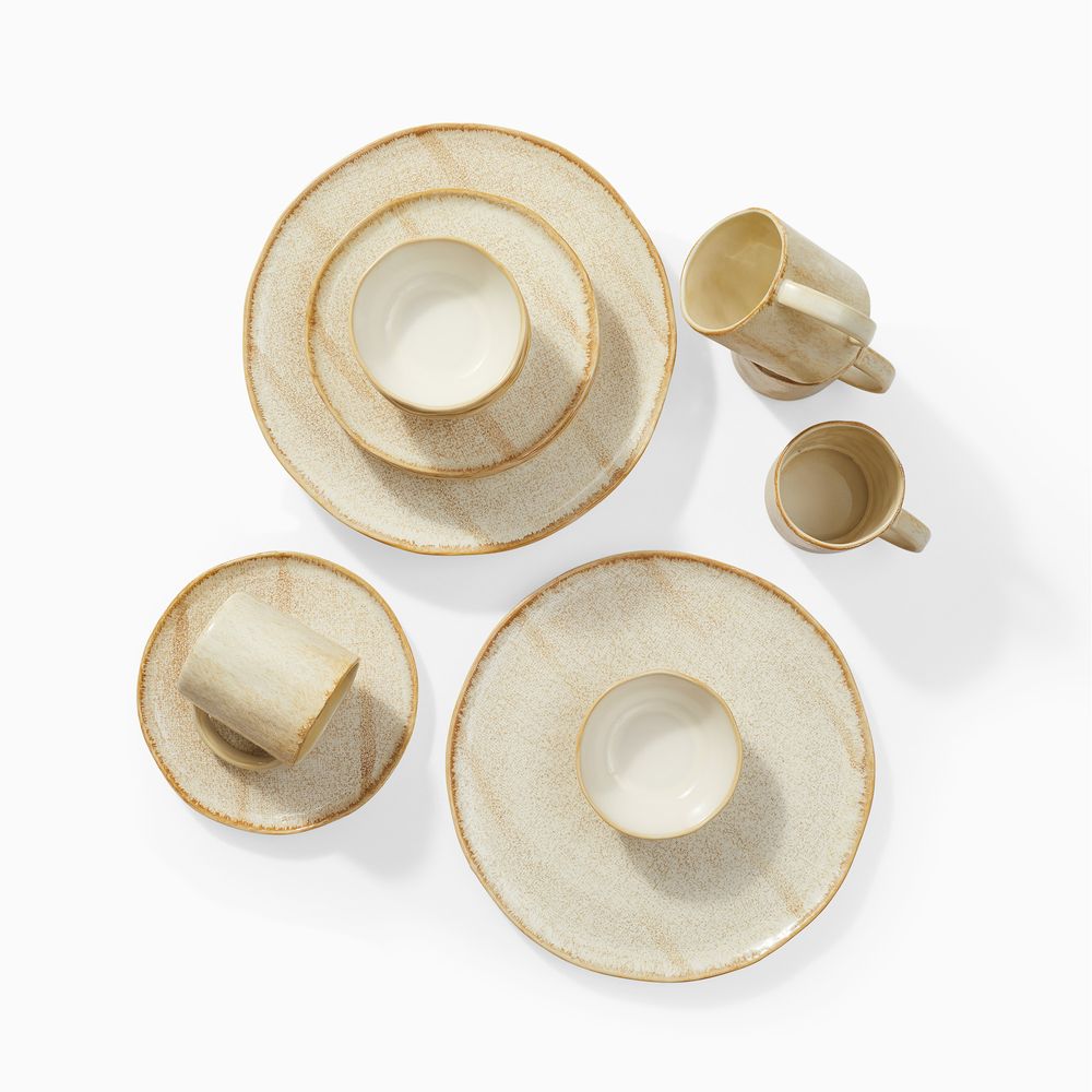 Creamy Beige glazed ceramic dinnerware sets